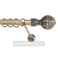 Карниз «Ампир» 25мм антик, гладкий, 1 ряд