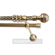 Карниз «Ампир» 16мм антик, витой, 2 ряда