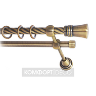 Карниз «Гиро» 16мм антик, витой, 2 ряда