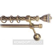 Карниз «Кубок» 16мм антик, витой, 2 ряда