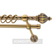 Карниз «Купол» 16мм антик, витой, 2 ряда