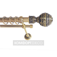 Карниз «Ампир» 25мм антик, гладкий, 2 ряда