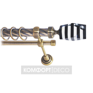 Карниз «Даймонд» 25мм антик, витой, 2 ряда