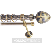 Карниз «Одеон» 25мм антик, витой, 2 ряда